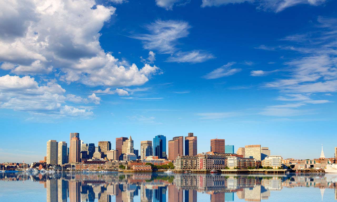 01133 boston usa skyline urlaub fernreise river fluss nordamerika massachussets mit