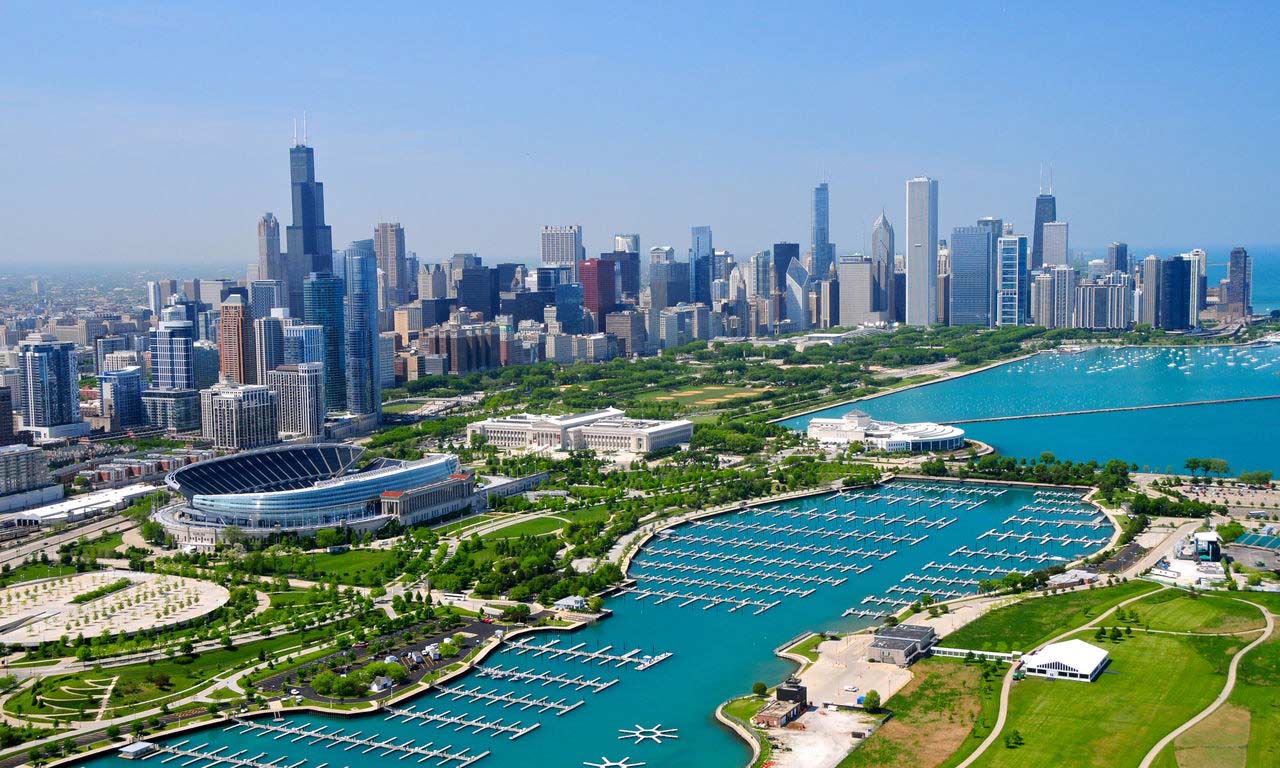 01137 chicago usa skyline urlaub fernreise nordamerika illinois ausflug downtown lake michigan sightseeing