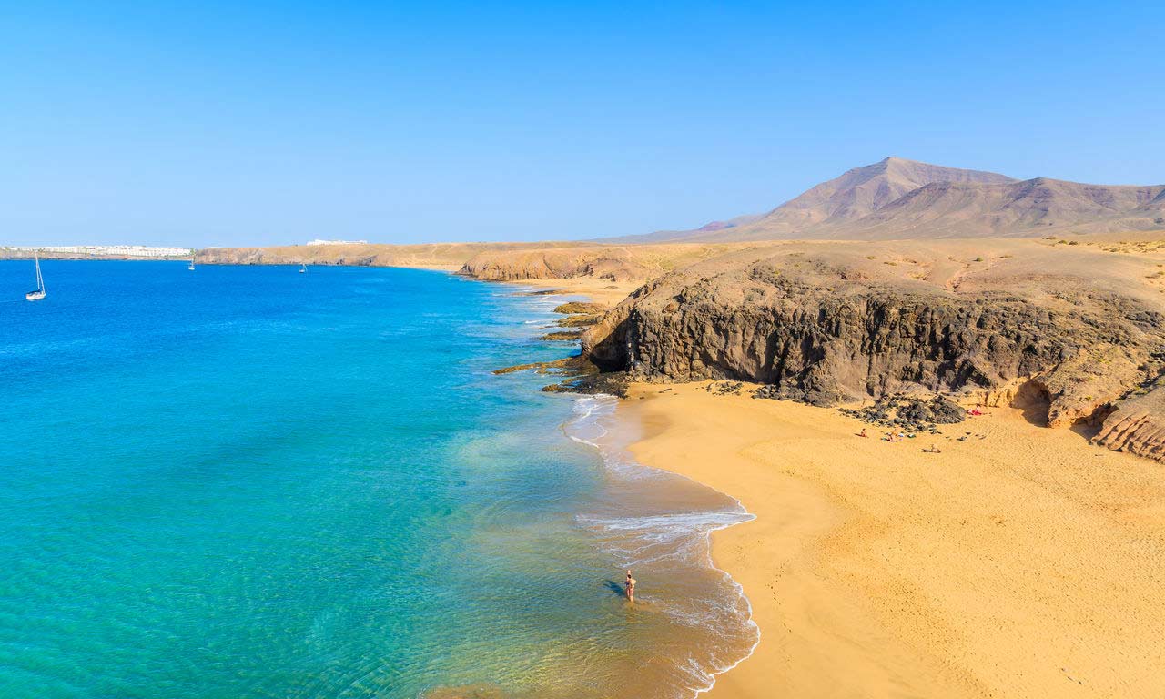 01266 lanzarote spanien urlaub atlantik kanaren insel sommer strandurlaub erholung palmen