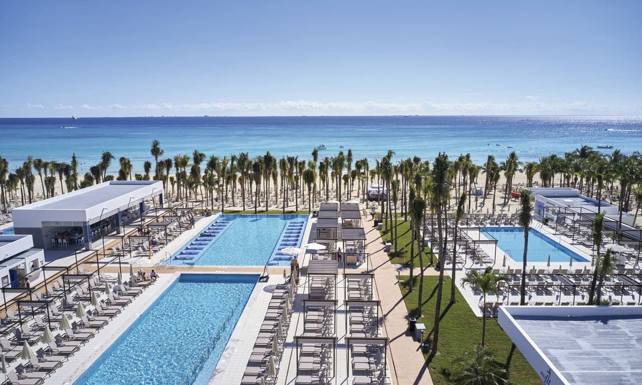 mexiko playa del carmen - Hotel Riu Palace Riviera Maya - swimming pool und strand