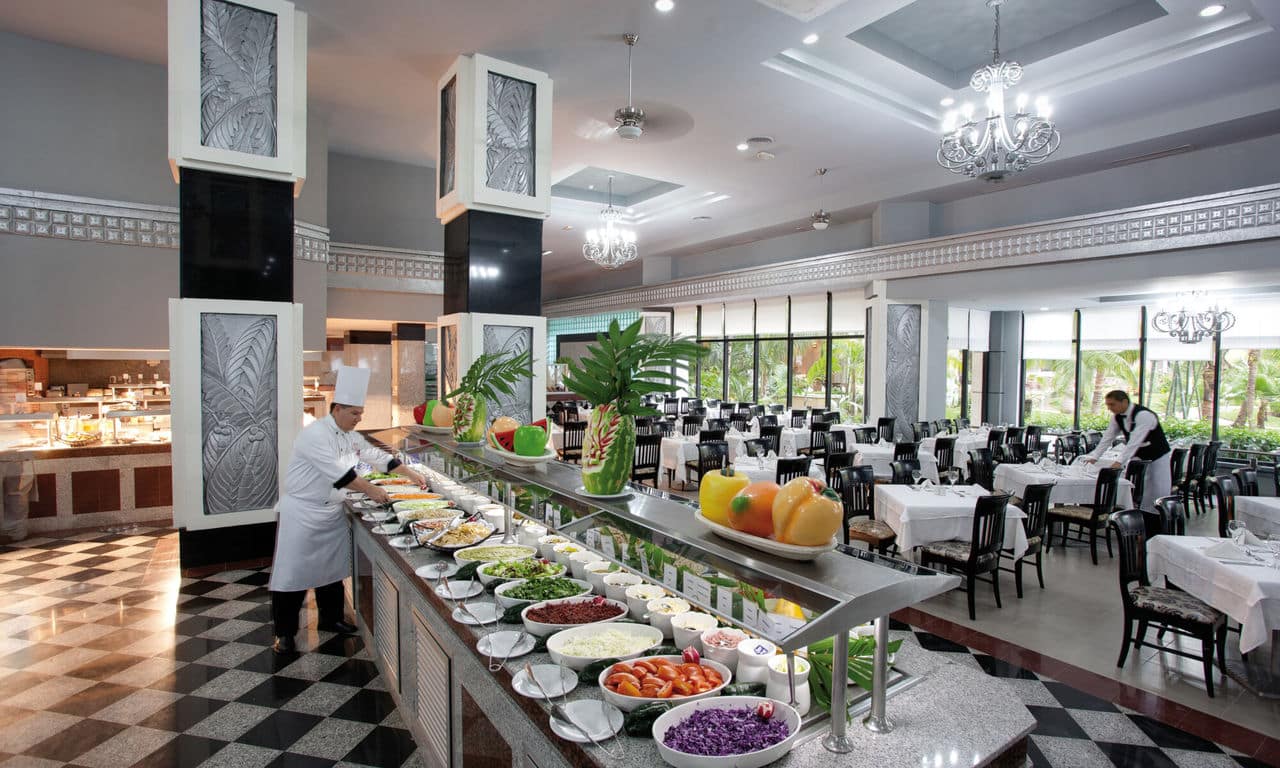 mexiko cancun hotel riu caribe hauptrestaurant