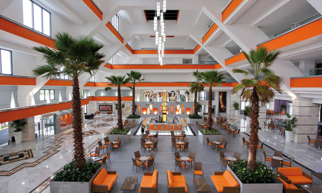 mexiko cancun hotel riu caribe lobby