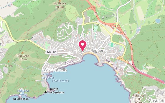 Kartenausschnitt: Lage von Hotel Creta Paguera