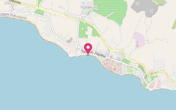 Kartenausschnitt: Lage von Hotel Possidona Beach