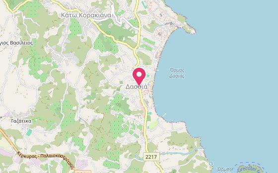 Kartenausschnitt: Lage von Ikos Dassia