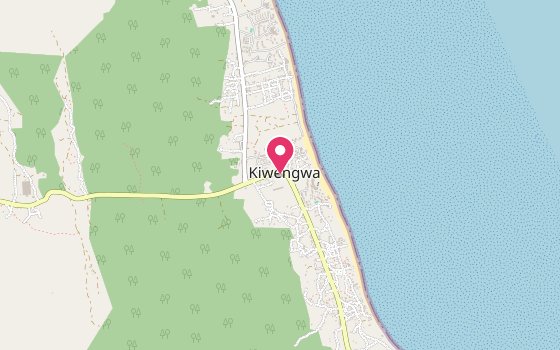 Kartenausschnitt: Lage von Hotel Kiwengwa Beach Resort