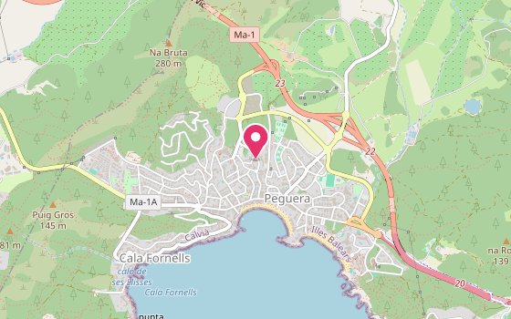 Kartenausschnitt: Lage von allsun Hotel Paguera Park
