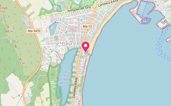 Kartenausschnitt: Lage von allsun App.-Hotel Orquidea Playa