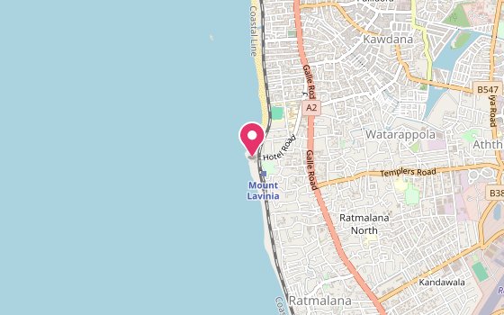 Kartenausschnitt: Lage von Hotel Mount Lavinia