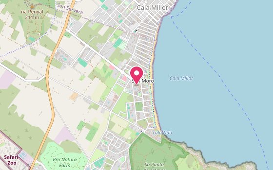 Kartenausschnitt: Lage von Hipotels Cala Millor Park