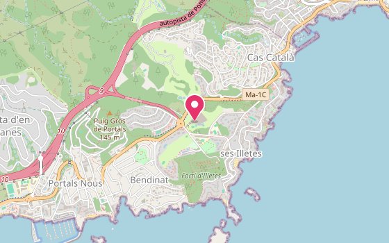 Kartenausschnitt: Lage von Lindner Hotel Mallorca Portals Nous, part of JdV by Hyatt