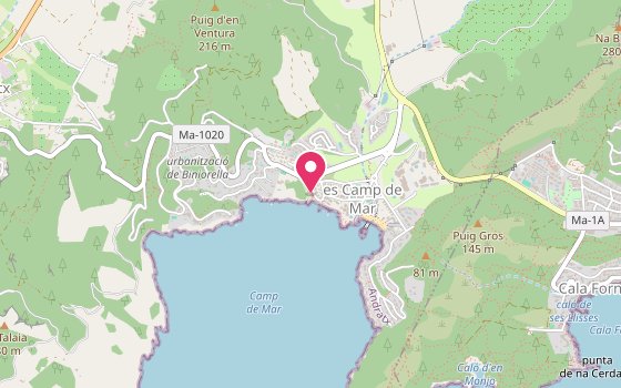 Kartenausschnitt: Lage von BAHÍA SUITES CAMP DE MAR