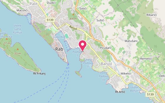Kartenausschnitt: Lage von Valamar Padova Hotel
