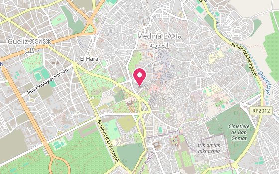 Kartenausschnitt: Lage von Hotel Les Jardins De La Koutoubia