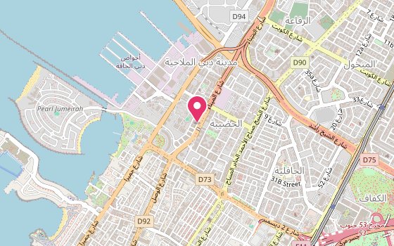 Kartenausschnitt: Lage von Mercure Gold Hotel Al Mina Road Dubai