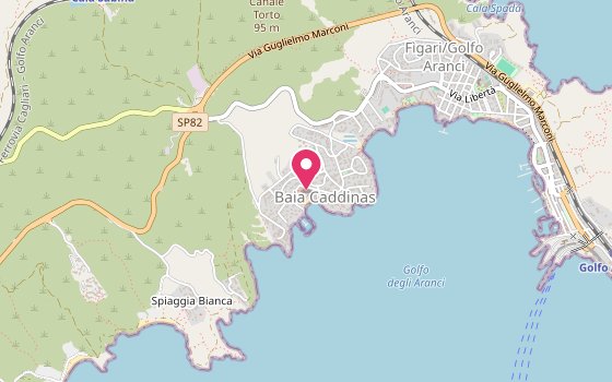 Kartenausschnitt: Lage von Hotel Resort & Spa Baia Caddinas