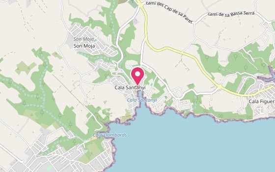 Kartenausschnitt: Lage von Hotel Apartamentos Cala Santanyi