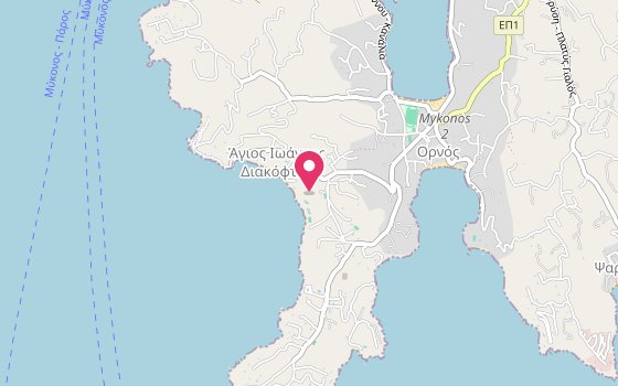 Kartenausschnitt: Lage von Mykonos Grand Hotel & Resort