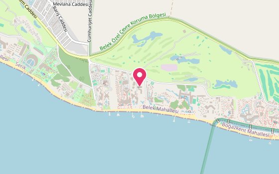 Kartenausschnitt: Lage von Gloria Verde Resort