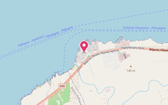 Kartenausschnitt: Lage von Iberostar Waves Creta Panorama & Mare