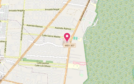 Kartenausschnitt: Lage von Hampton Inn by Hilton Cancun Cumbres
