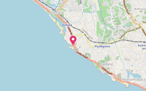 Kartenausschnitt: Lage von Radisson Blu Resort Galle