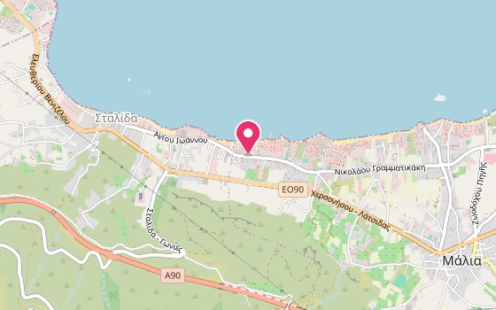 Kartenausschnitt: Lage von Hotel Ariadne Beach