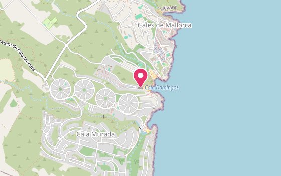 Kartenausschnitt: Lage von Iberostar Waves Cala Domingos