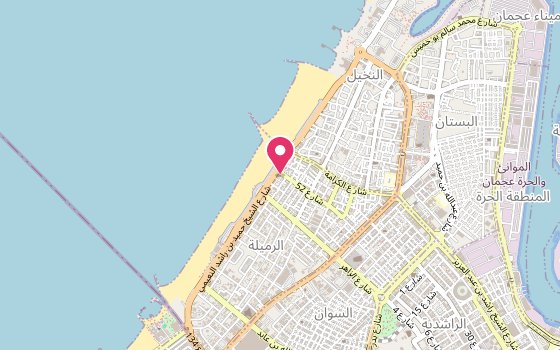 Kartenausschnitt: Lage von Wyndham Garden Ajman Corniche