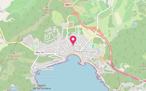 Kartenausschnitt: Lage von allsun Hotel Paguera Vera Beach