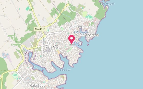 Kartenausschnitt: Lage von Inturotel Cala Esmeralda