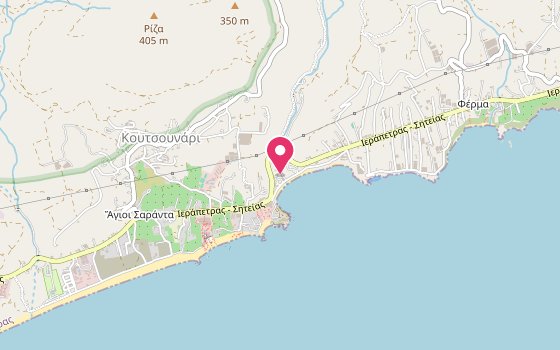 Kartenausschnitt: Lage von AVRA BEACH