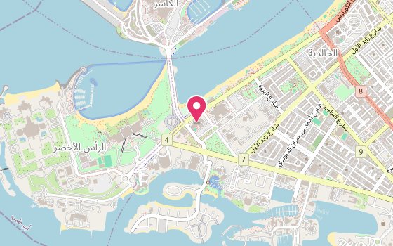 Kartenausschnitt: Lage von Radisson Blu Hotel & Resort Abu Dhabi Corniche
