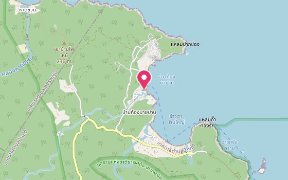 Kartenausschnitt: Lage von Buri Rasa Village Phangan