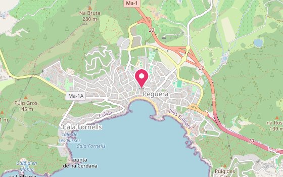 Kartenausschnitt: Lage von Diamante Paguera Boutique Hotel