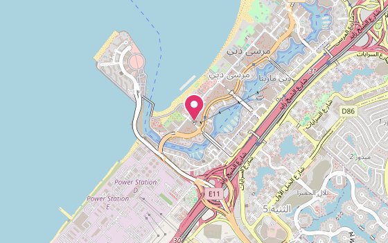 Kartenausschnitt: Lage von Amwaj Rotana Jumeirah Beach Residence