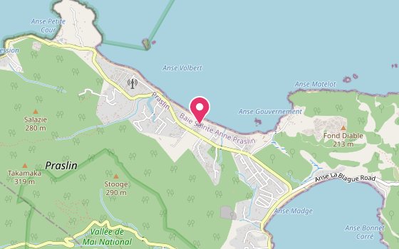 Kartenausschnitt: Lage von Acajou Beach Resort