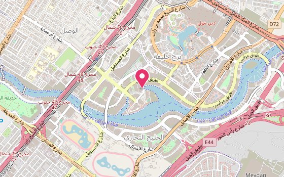 Kartenausschnitt: Lage von Radisson Blu Hotel Dubai Waterfront