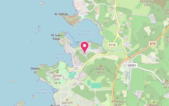 Kartenausschnitt: Lage von Hotel Molindrio Plava Laguna