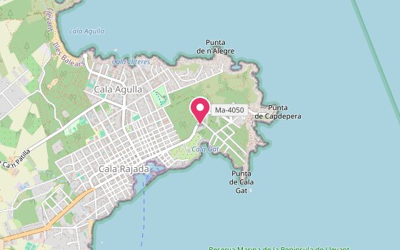 Kartenausschnitt: Lage von Hotel Cala Gat