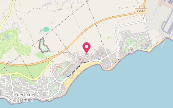 Kartenausschnitt: Lage von Hotel Pocillos Playa, Adults only
