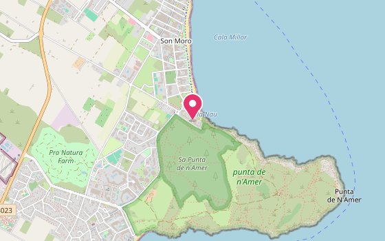 Kartenausschnitt: Lage von Hipotels Bahía Cala Millor