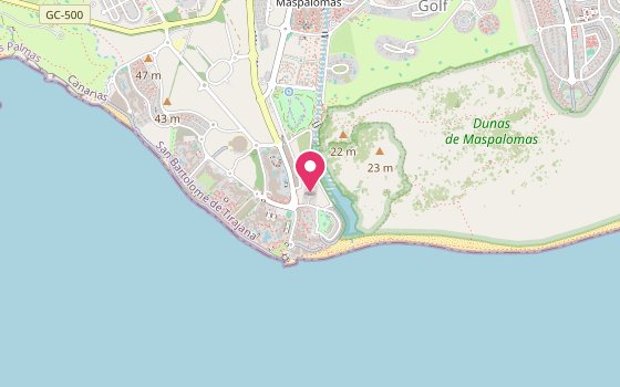 Kartenausschnitt: Lage von Seaside Grand Hotel Residencia