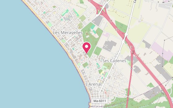 Kartenausschnitt: Lage von Hipotels Gran Playa De Palma