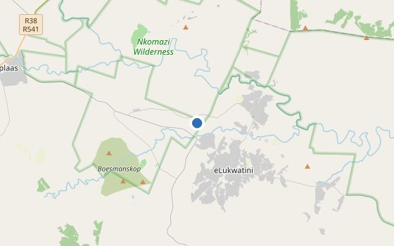 Kartenausschnitt mit den Hotels des Reiseziels