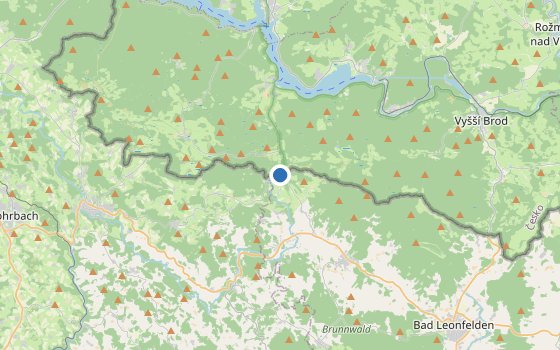 Kartenausschnitt mit den Hotels des Reiseziels