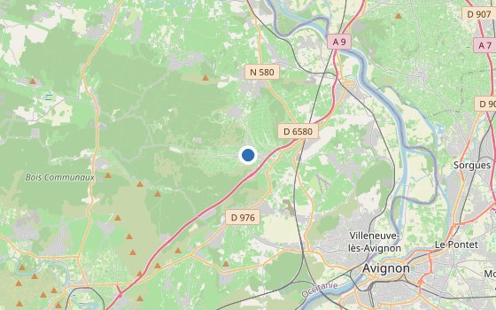 Kartenausschnitt mit den Hotels des Reiseziels