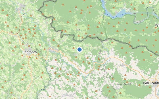 Kartenausschnitt mit den Hotels des Reiseziels