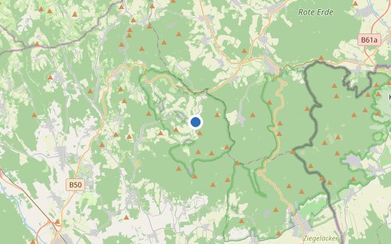 Kartenausschnitt mit den Hotels des Reiseziels