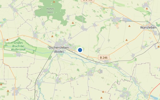 Kartenausschnitt mit den Hotels des Reiseziels